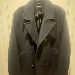 Men's Black Peacoat